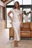 Siren Melody Maxi Dress Champagne sold by Fortunate One