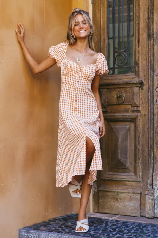 Sundown Lovers Midi Dress sold by Fortunate One