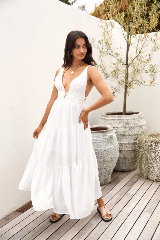 Pure Delights Maxi Dress White sold by Fortunate One