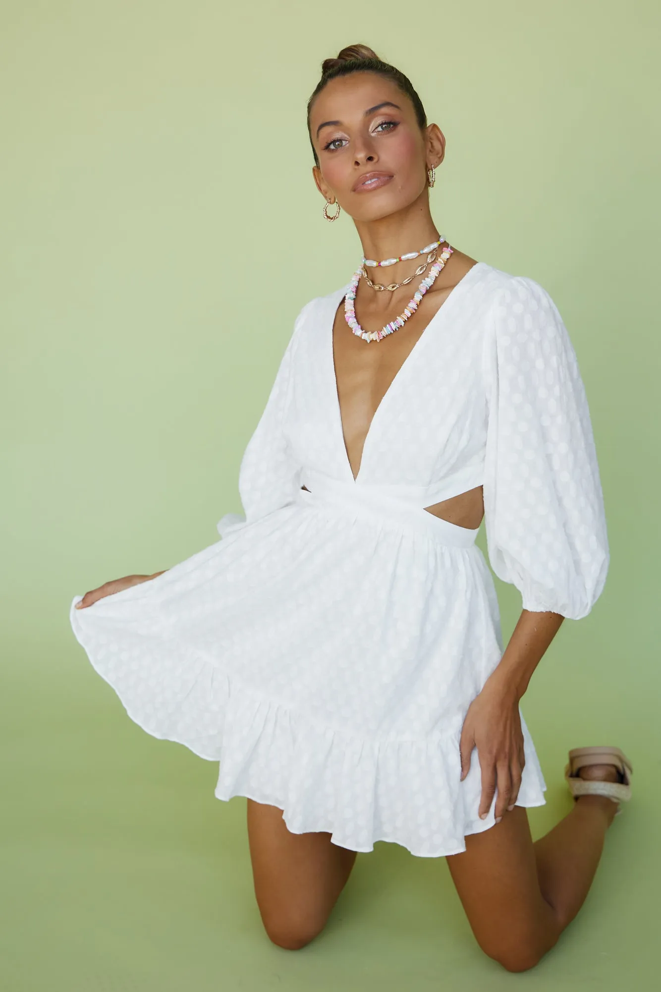 Feeling Loved Dress White sold by Fortunate One product image thumbnail 2