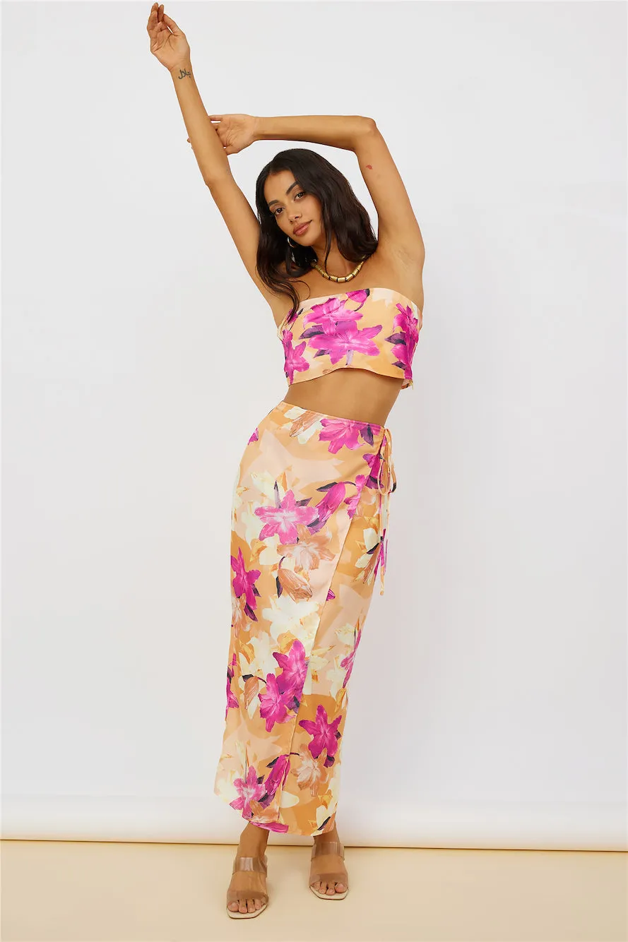 Sun On My Shoulder Maxi Skirt Floral sold by Fortunate One