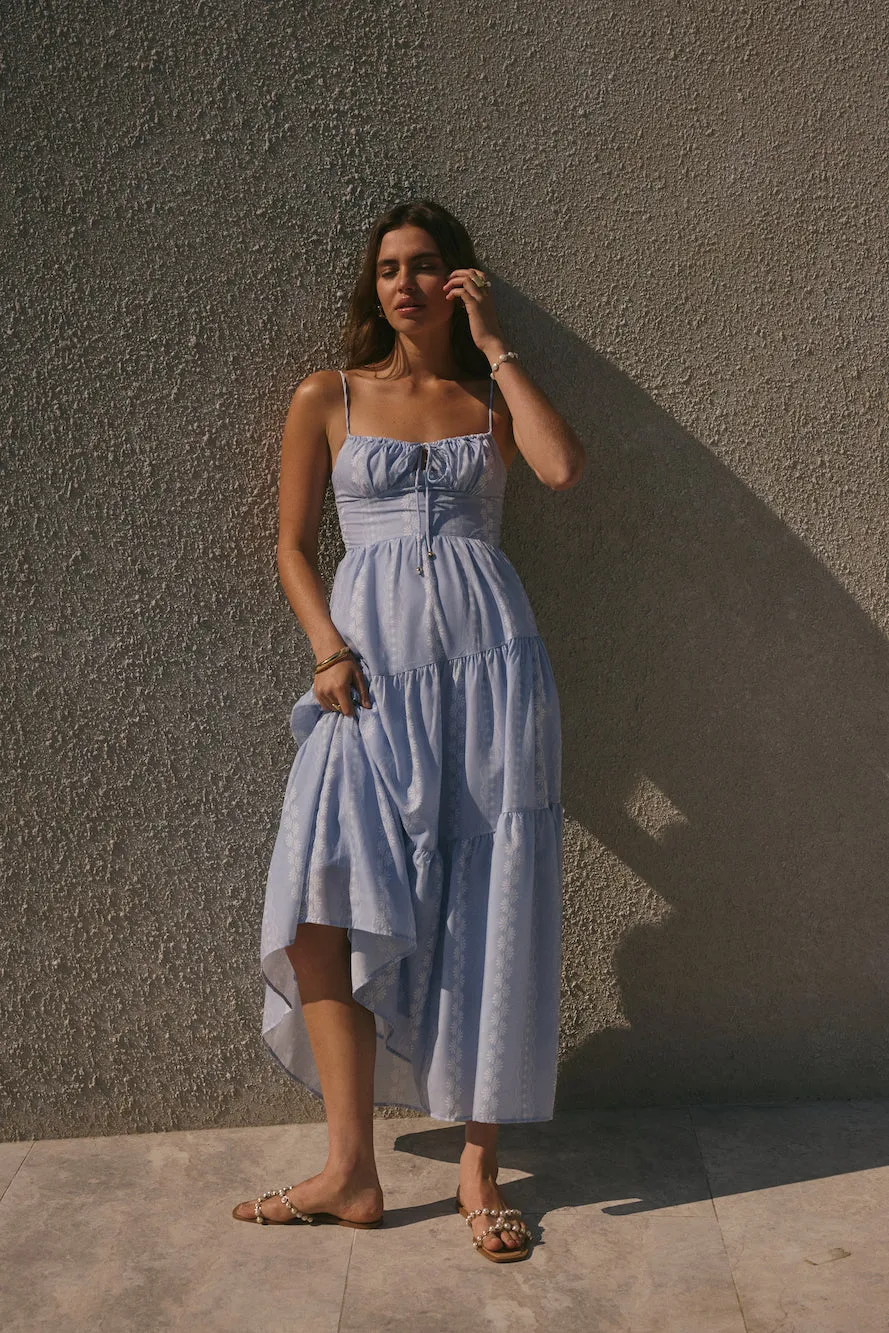 Sunny Afternoons Maxi Dress Blue sold by Fortunate One