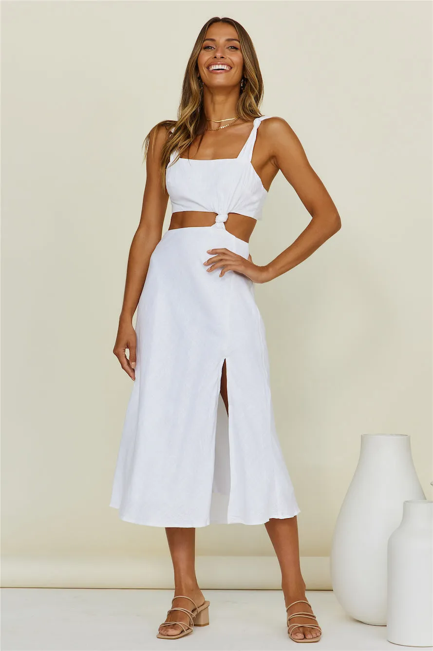 Heat Of The Day Maxi Dress White sold by Fortunate One