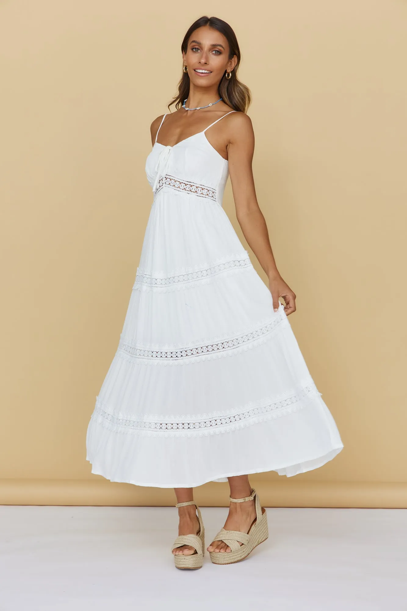 Looking For Something Maxi Dress White sold by Fortunate One product image thumbnail 2