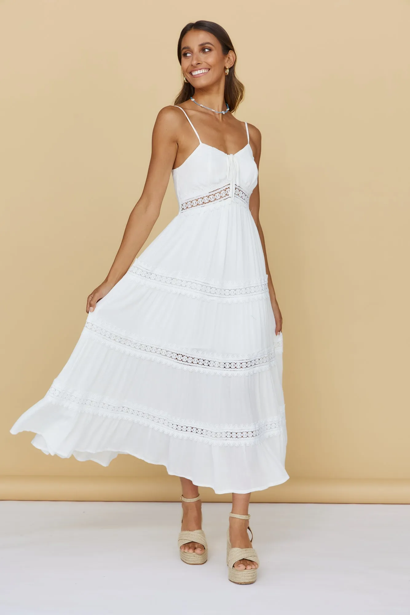Looking For Something Maxi Dress White sold by Fortunate One product image thumbnail 3