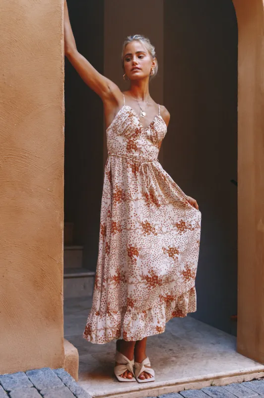 Holding On Maxi Dress Beige sold by Fortunate One