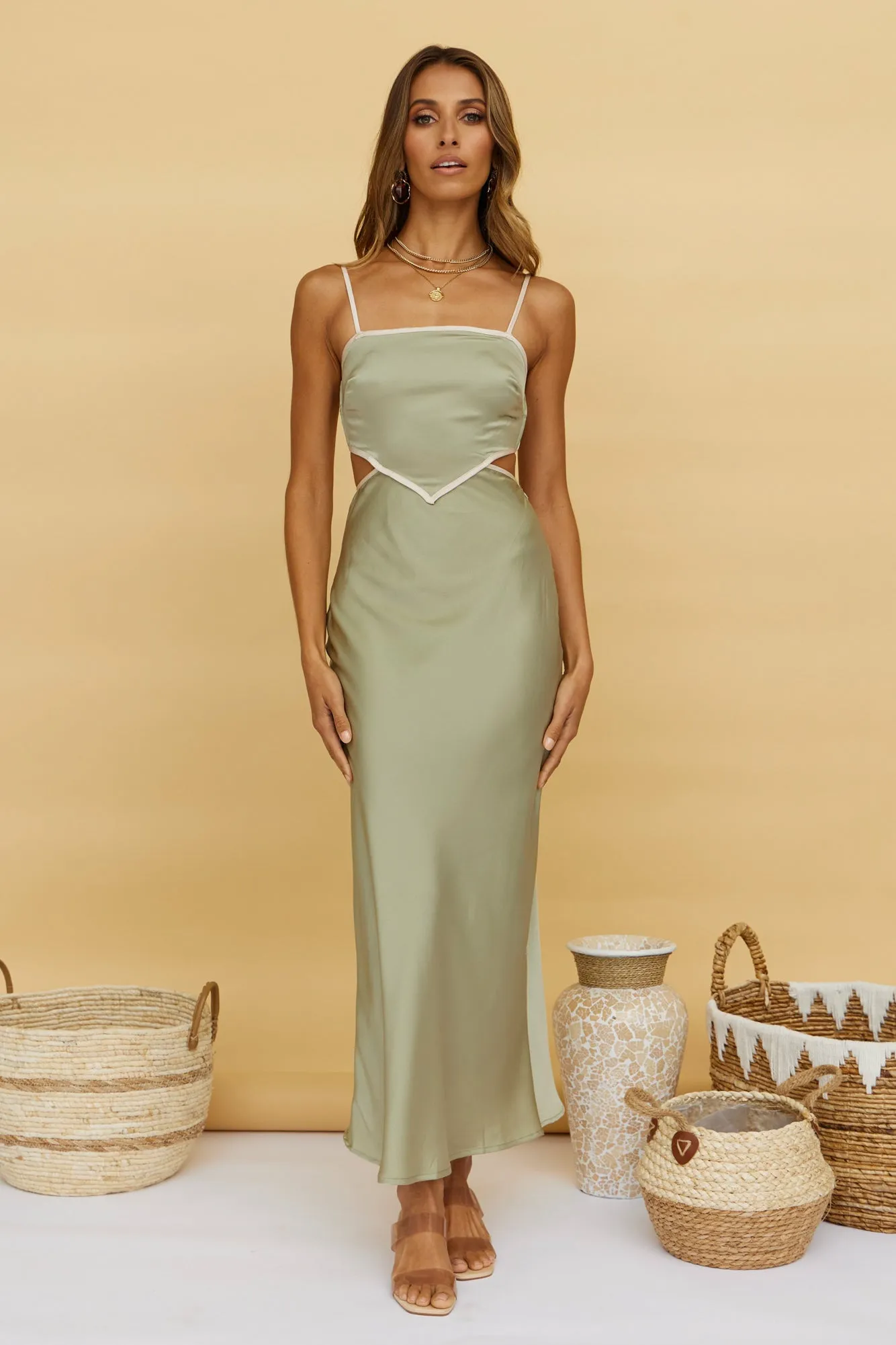 Love And Trust Maxi Dress Sage sold by Fortunate One product image thumbnail 2