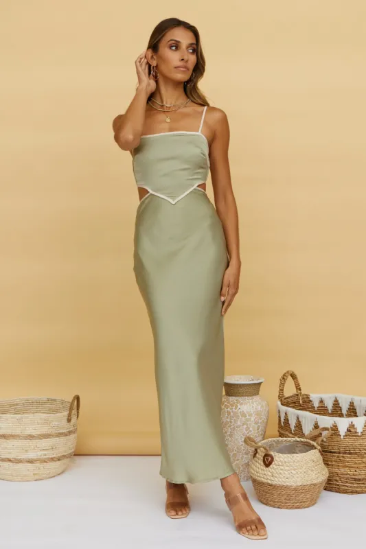 Love And Trust Maxi Dress Sage sold by Fortunate One
