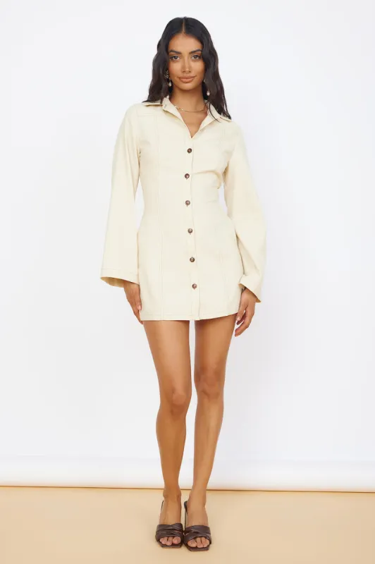 SEVEN WONDERS Bonny Mini Dress Sand sold by Fortunate One