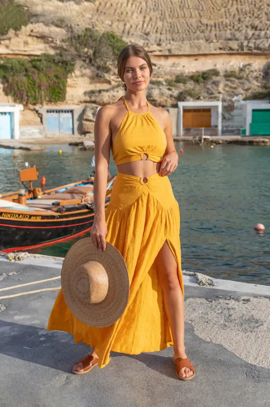 Lemon Tree Maxi Skirt Yellow sold by Fortunate One