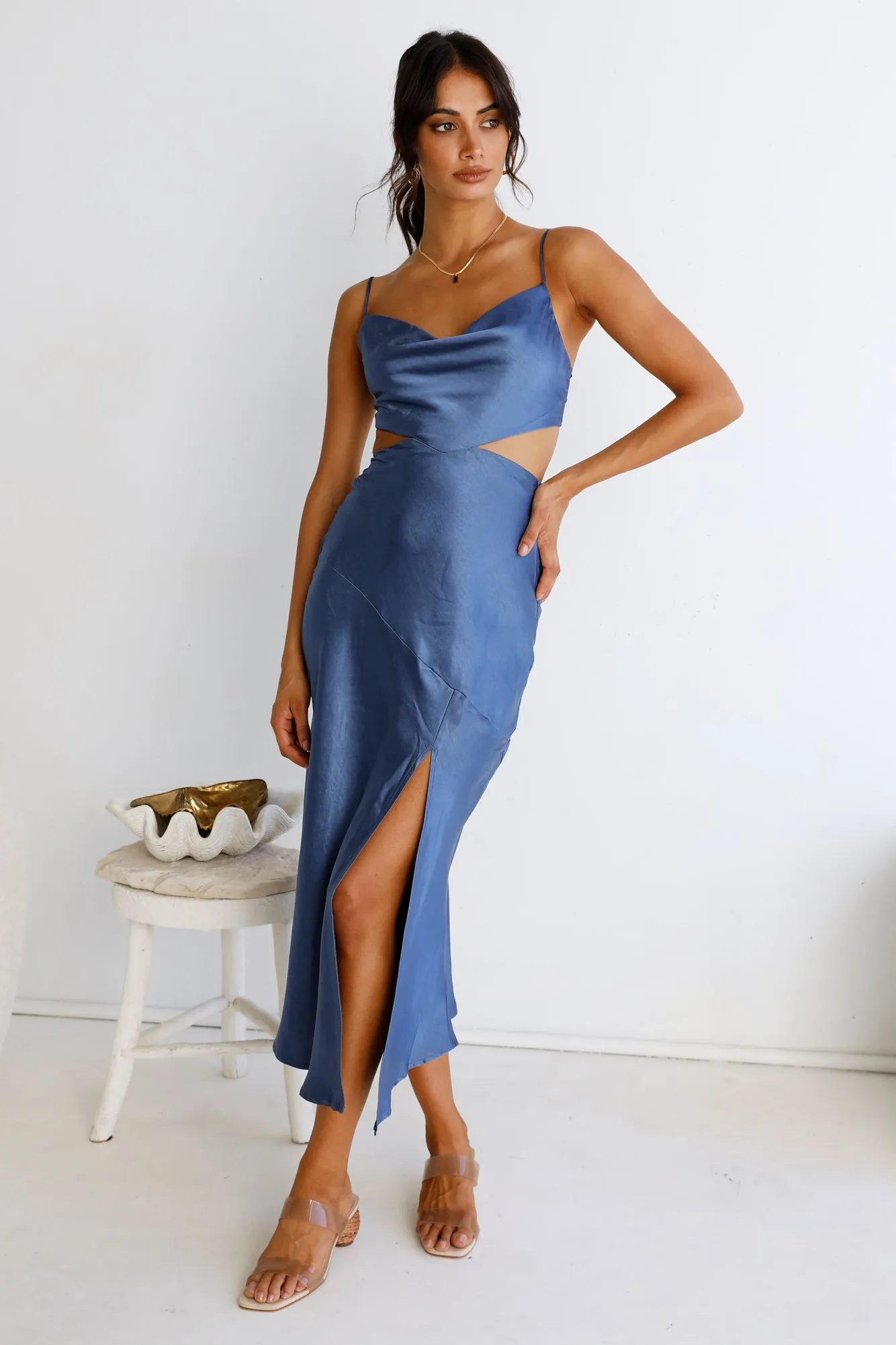 Touch The Sky Maxi Dress Blue sold by Fortunate One