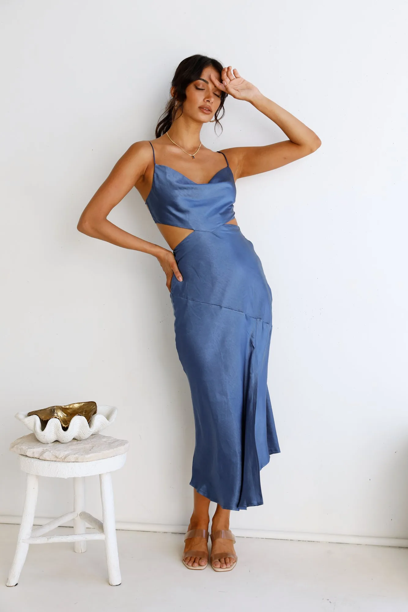 Touch The Sky Maxi Dress Blue sold by Fortunate One product image thumbnail 5