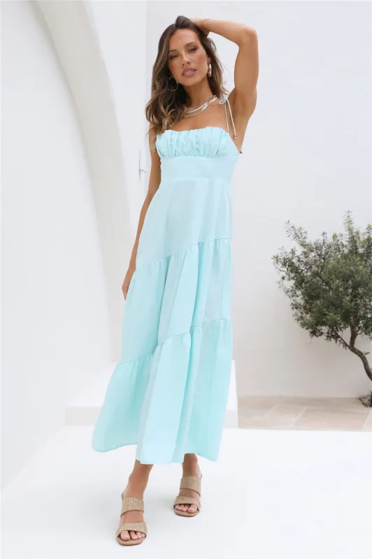 Wild Breeze Maxi Dress Aqua sold by Fortunate One