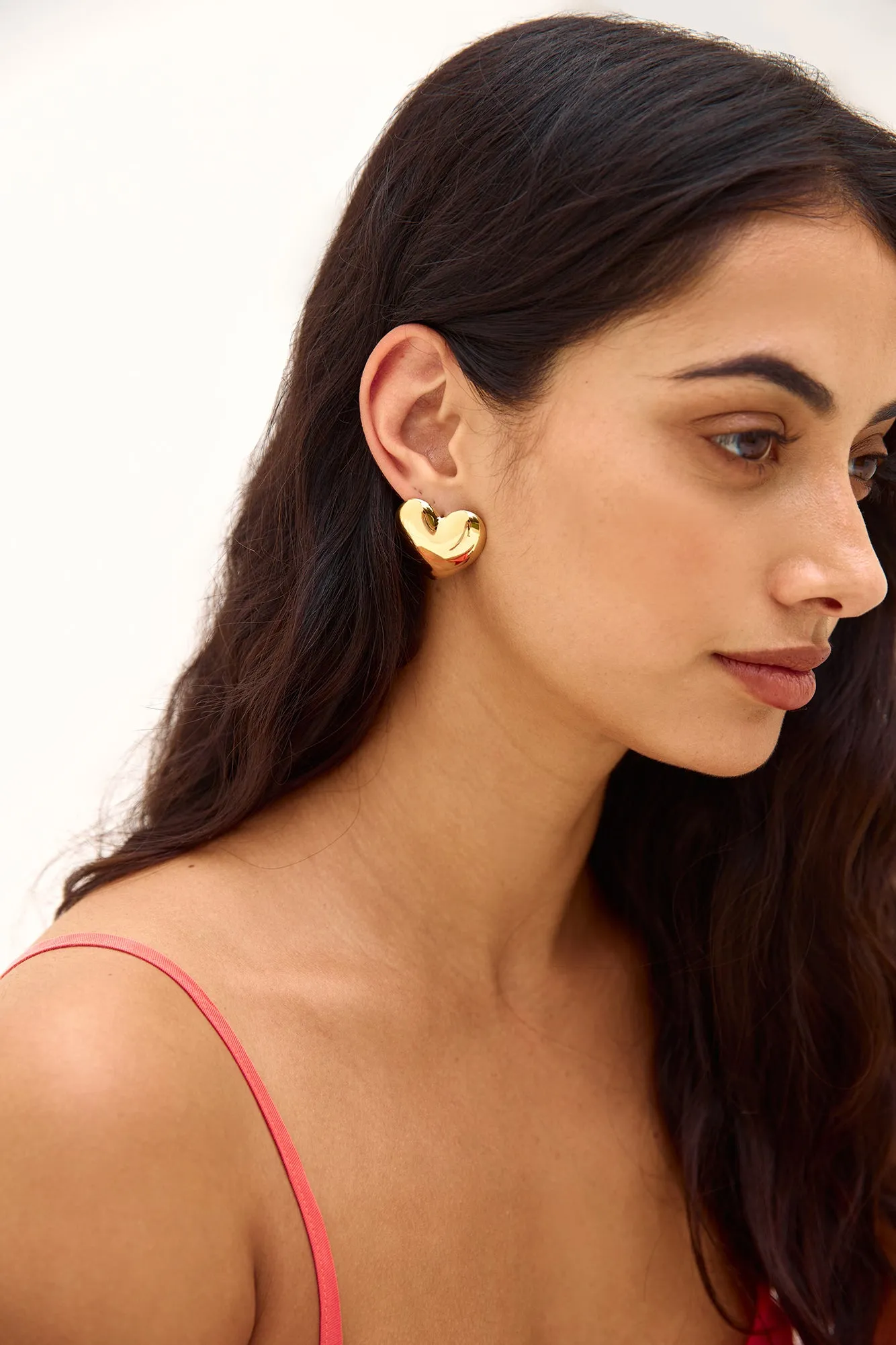 18k Gold Plated Lover Earrings Gold sold by Fortunate One