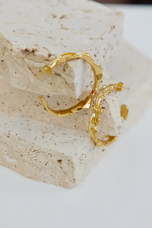 18K Gold Plated Love Like The Sun Earrings Gold sold by Fortunate One