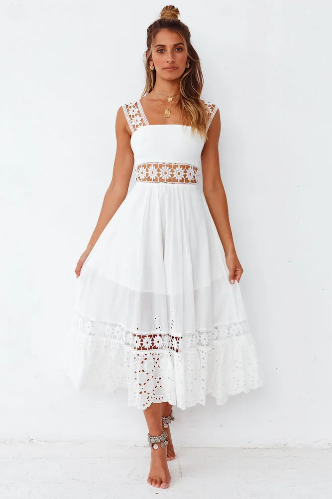 Eugenia Maxi Dress White sold by Fortunate One