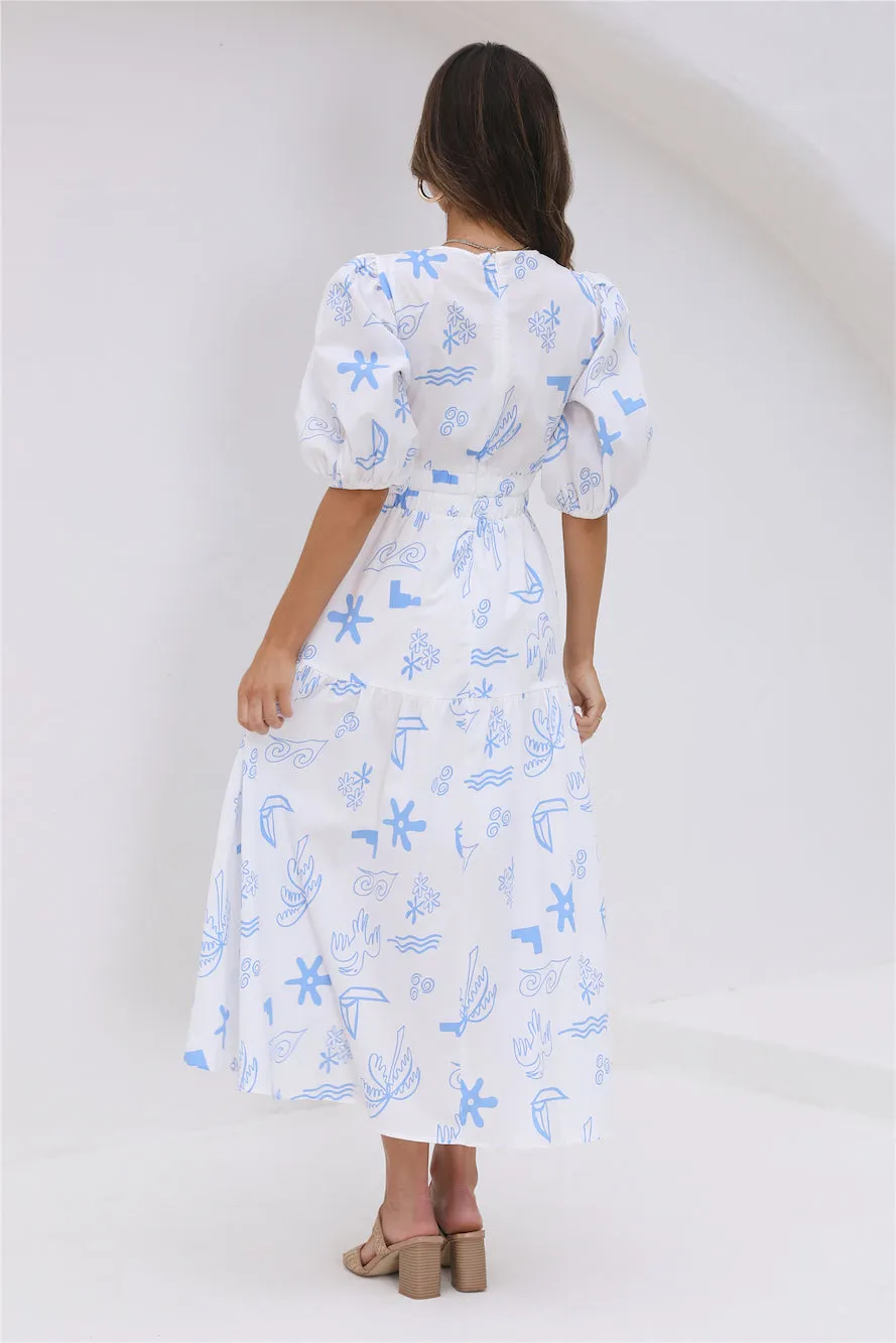 By The Seaside Maxi Dress Blue sold by Fortunate One product image thumbnail 4