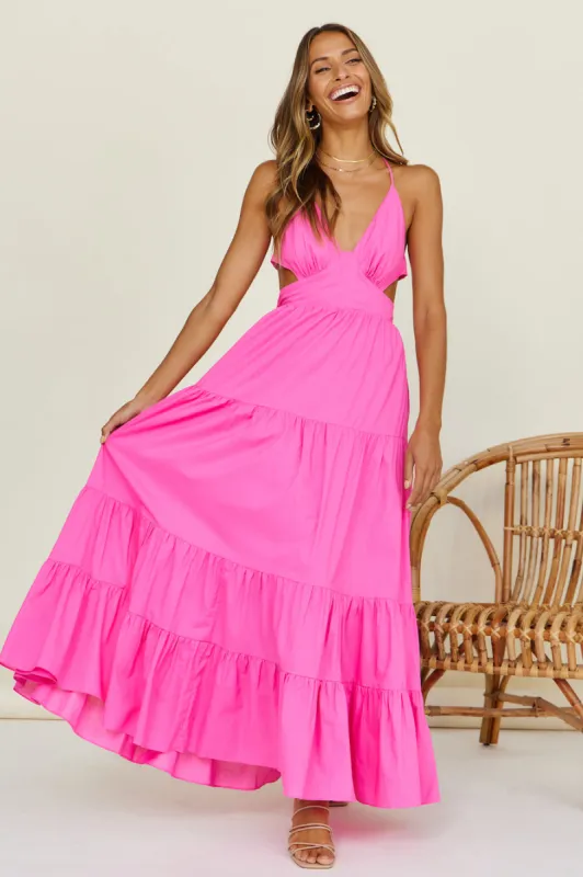 Sweet Like Sugar Maxi Dress Pink sold by Fortunate One