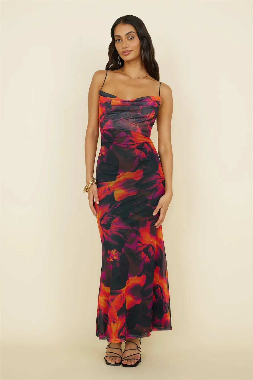 RUNAWAY THE LABEL Kapri Slip Dress Flame sold by Fortunate One