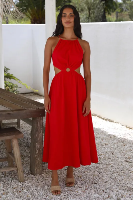 Aulma Maxi Dress Red sold by Fortunate One