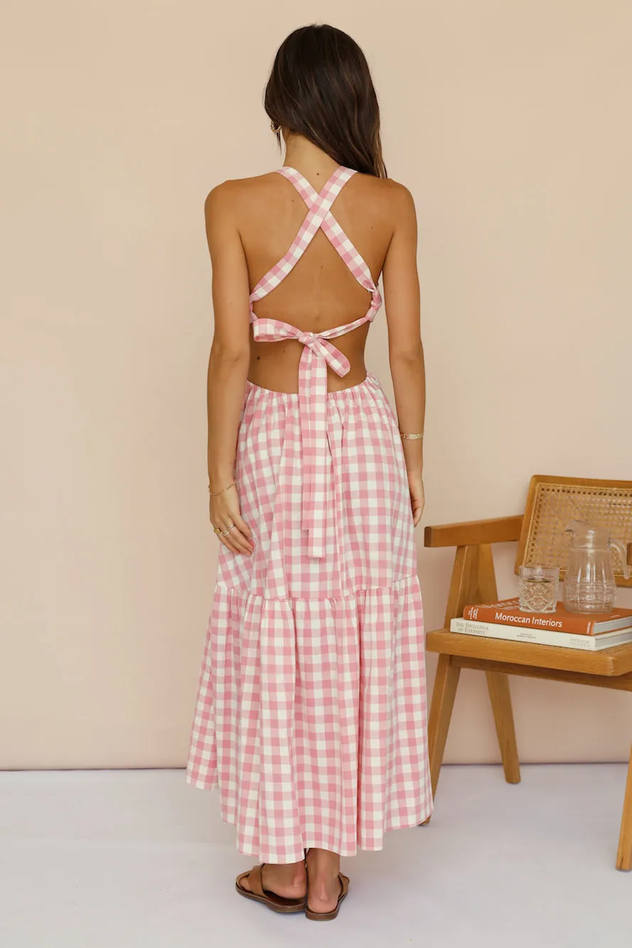 Head In The Clouds Maxi Dress Pink sold by Fortunate One product image thumbnail 5