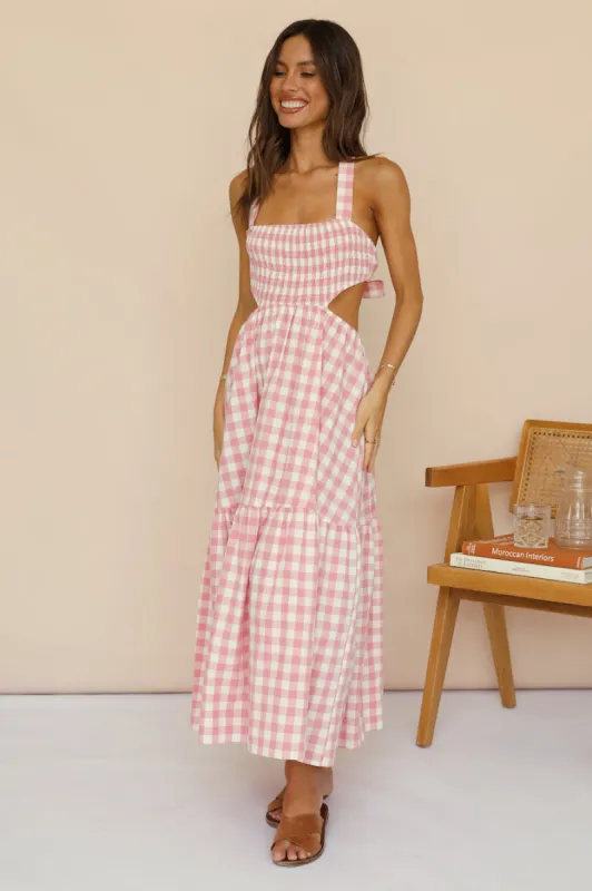 Head In The Clouds Maxi Dress Pink sold by Fortunate One