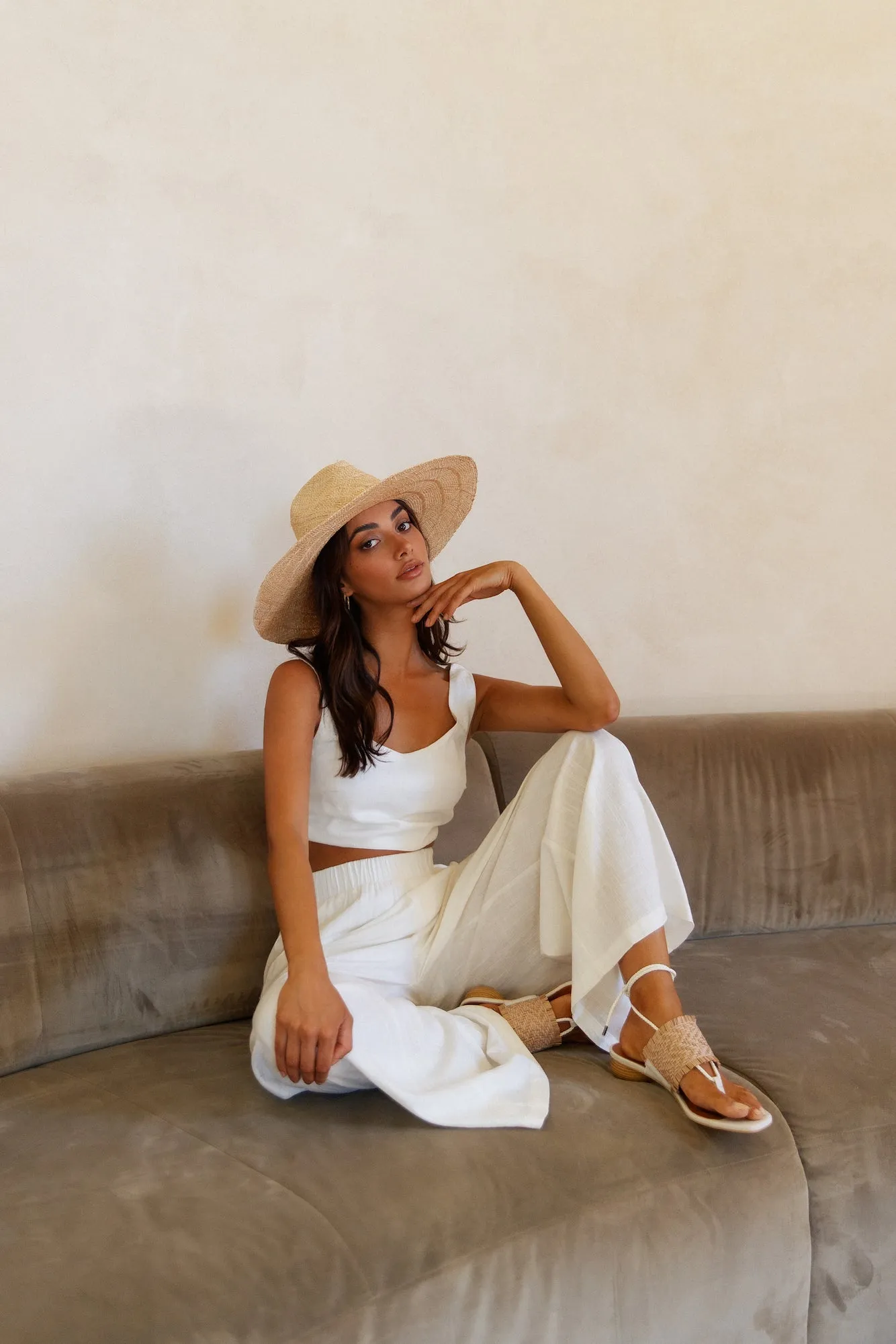 Sweet Horizon Crop Top White sold by Fortunate One