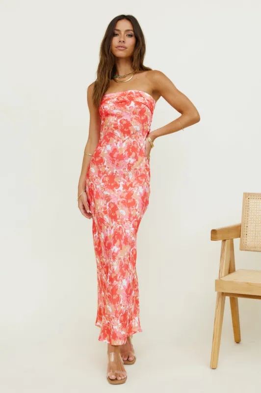 Ananda Maxi Dress Orange sold by Fortunate One