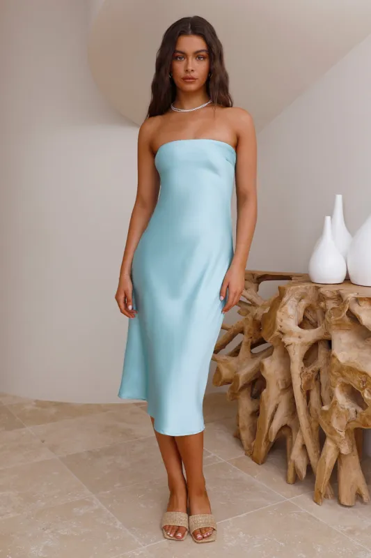 Pretty As A Picture Midi Dress Turquoise sold by Fortunate One