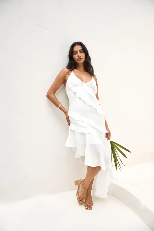 Angelic Energy Halter Maxi Dress White sold by Fortunate One