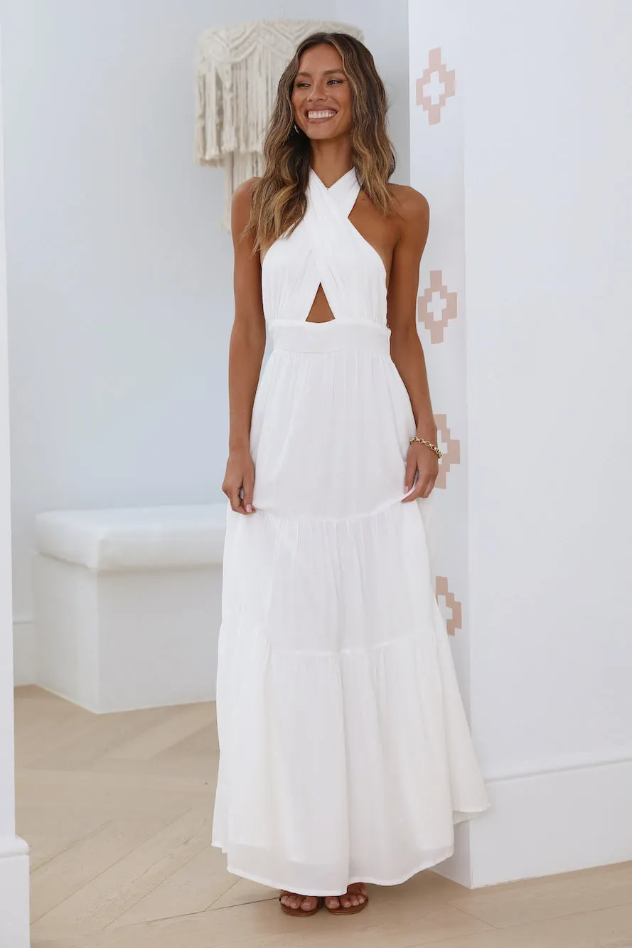 Sun Glare Maxi Dress White sold by Fortunate One product image thumbnail 3