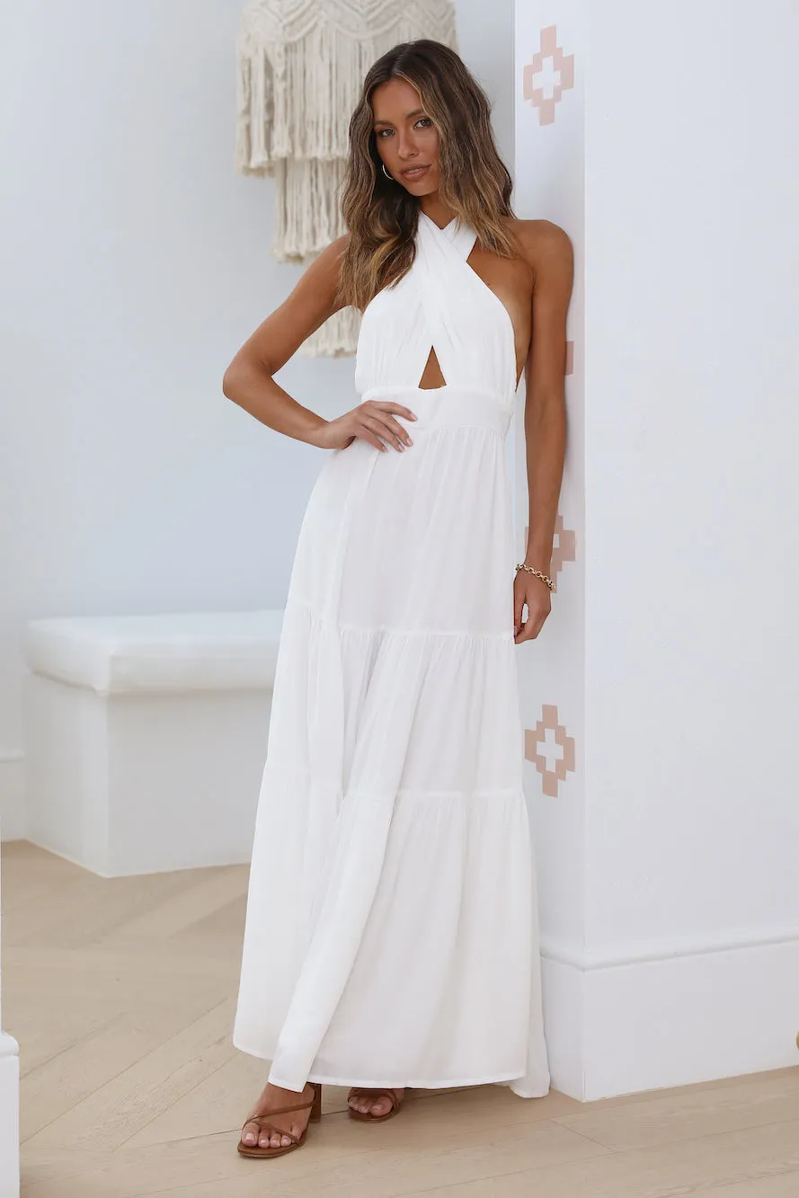 Sun Glare Maxi Dress White sold by Fortunate One product image thumbnail 4
