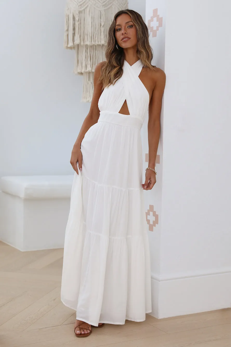 Sun Glare Maxi Dress White sold by Fortunate One