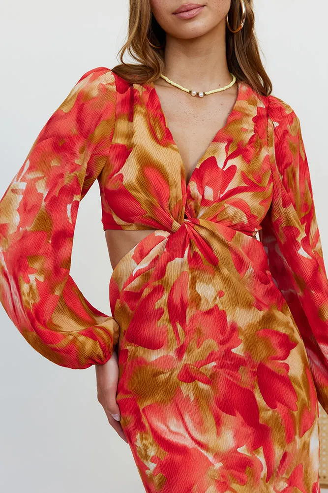 Wish On A Star Midi Dress Red sold by Fortunate One product image thumbnail 4