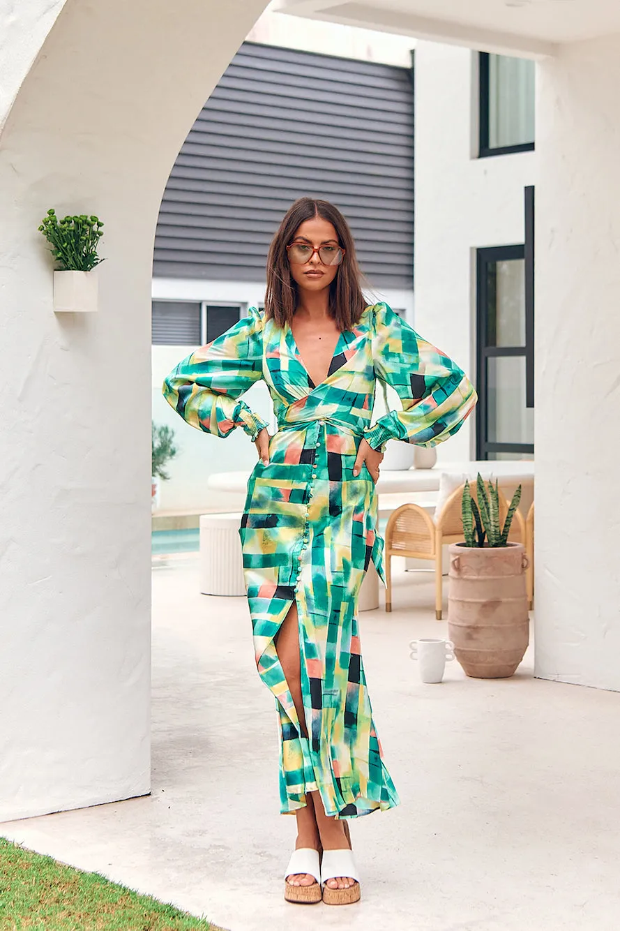 Starry Night Maxi Dress Green sold by Fortunate One product image thumbnail 2