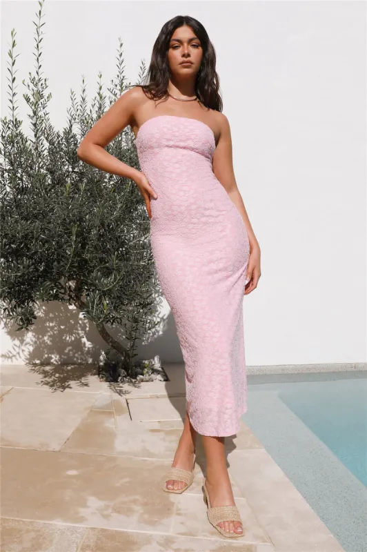 Fluttering Dreams Midi Dress Pink sold by Fortunate One