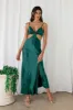 City Sunset Maxi Dress Forest Green sold by Fortunate One