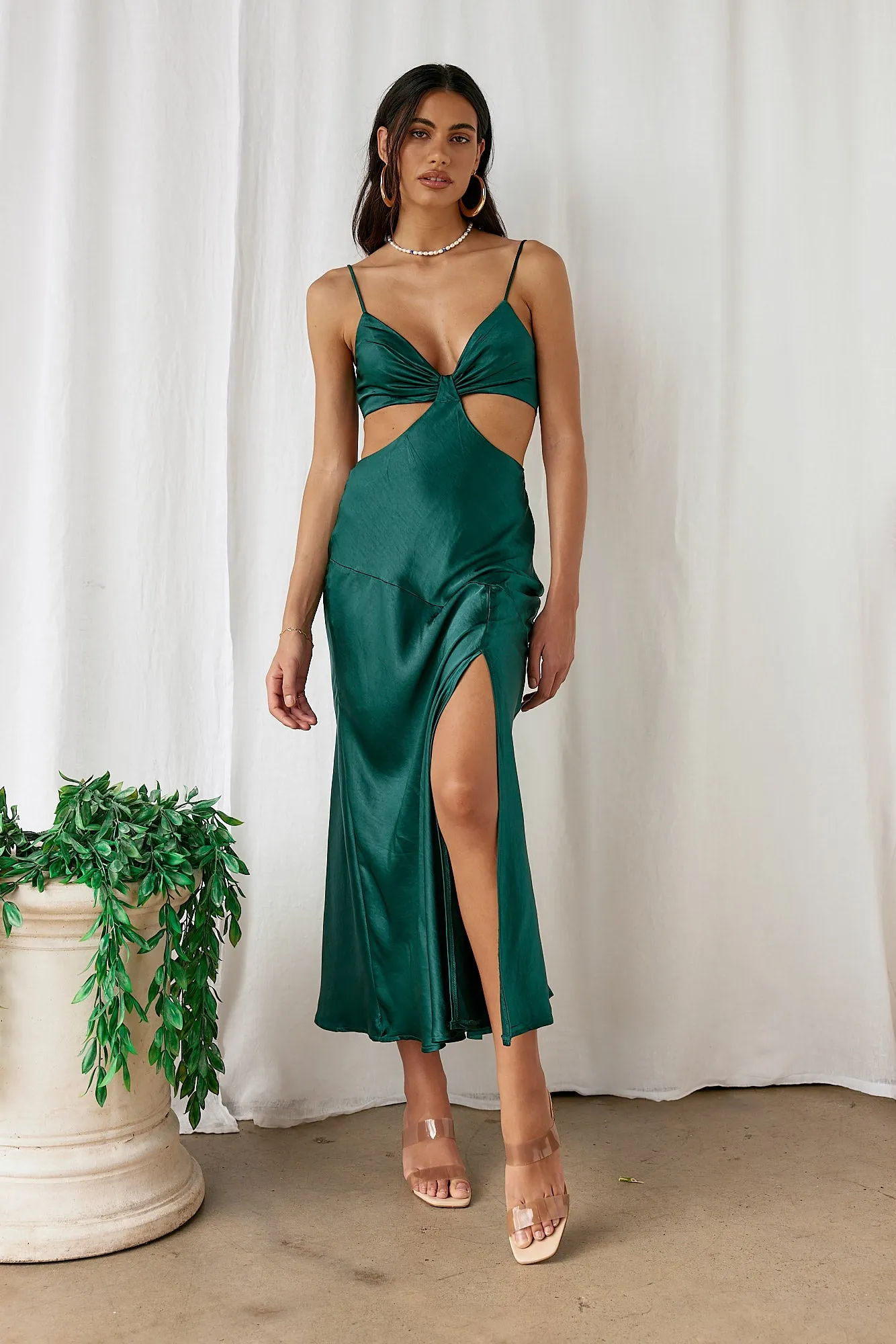 City Sunset Maxi Dress Forest Green sold by Fortunate One product image thumbnail 3