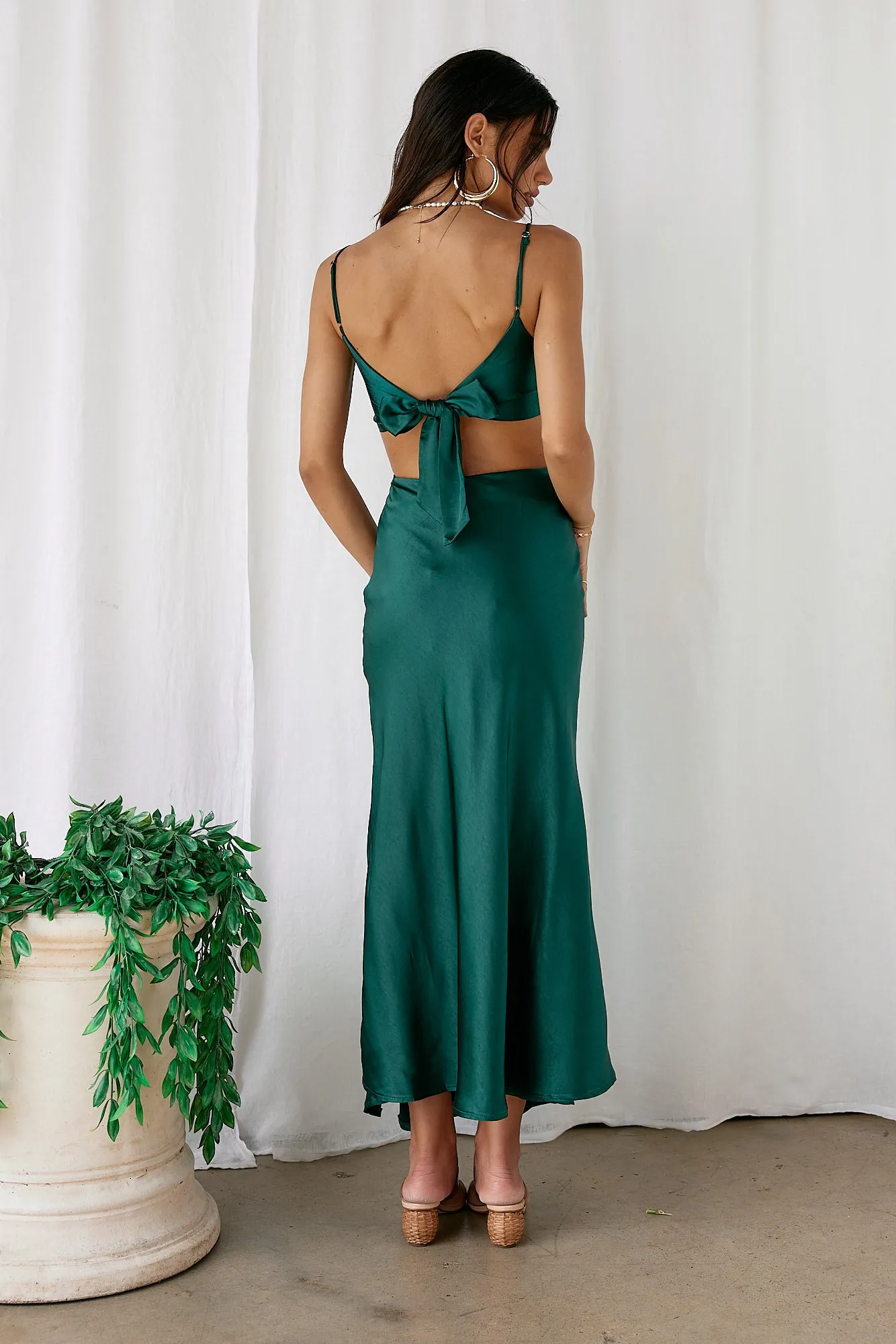 City Sunset Maxi Dress Forest Green sold by Fortunate One