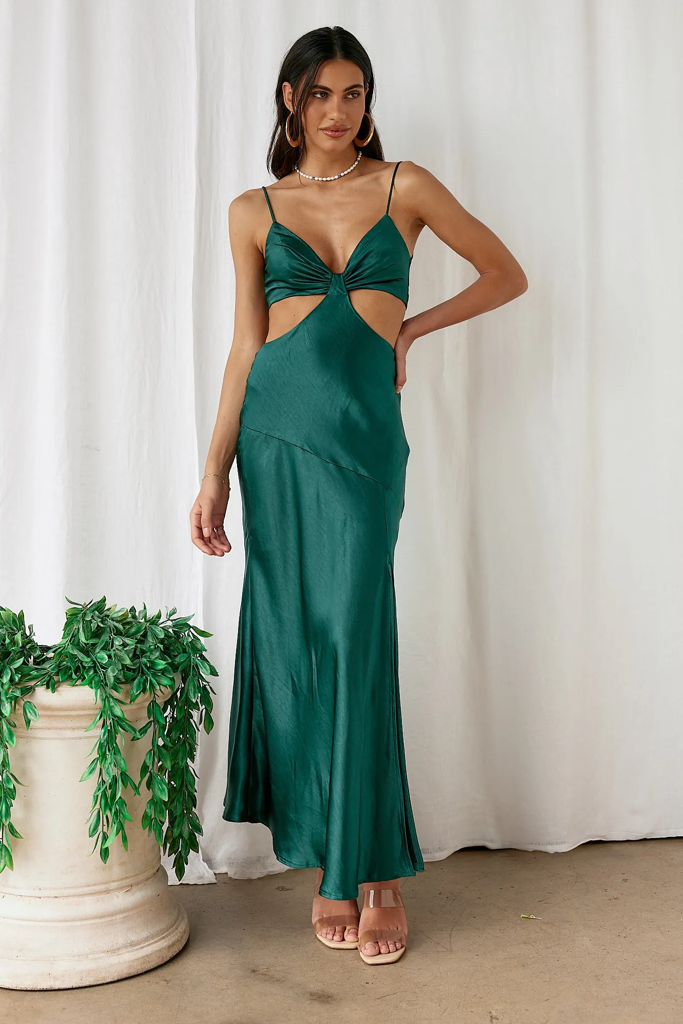 City Sunset Maxi Dress Forest Green sold by Fortunate One product image thumbnail 5