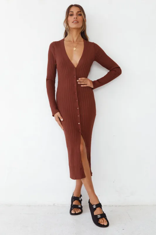 Dreaming Of Someday Maxi Dress Brown sold by Fortunate One