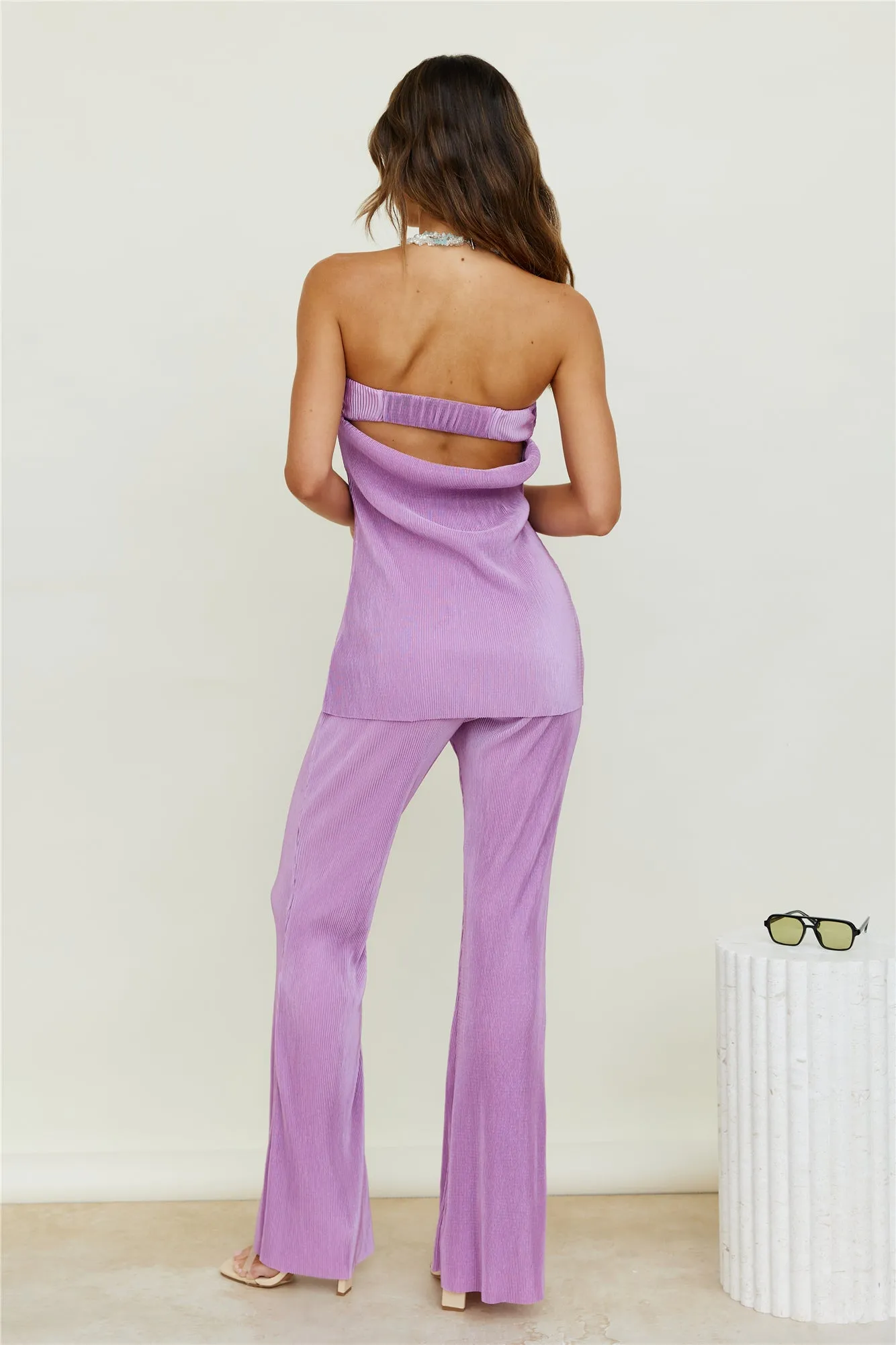 Clear Reason Pants Purple sold by Fortunate One product image thumbnail 5