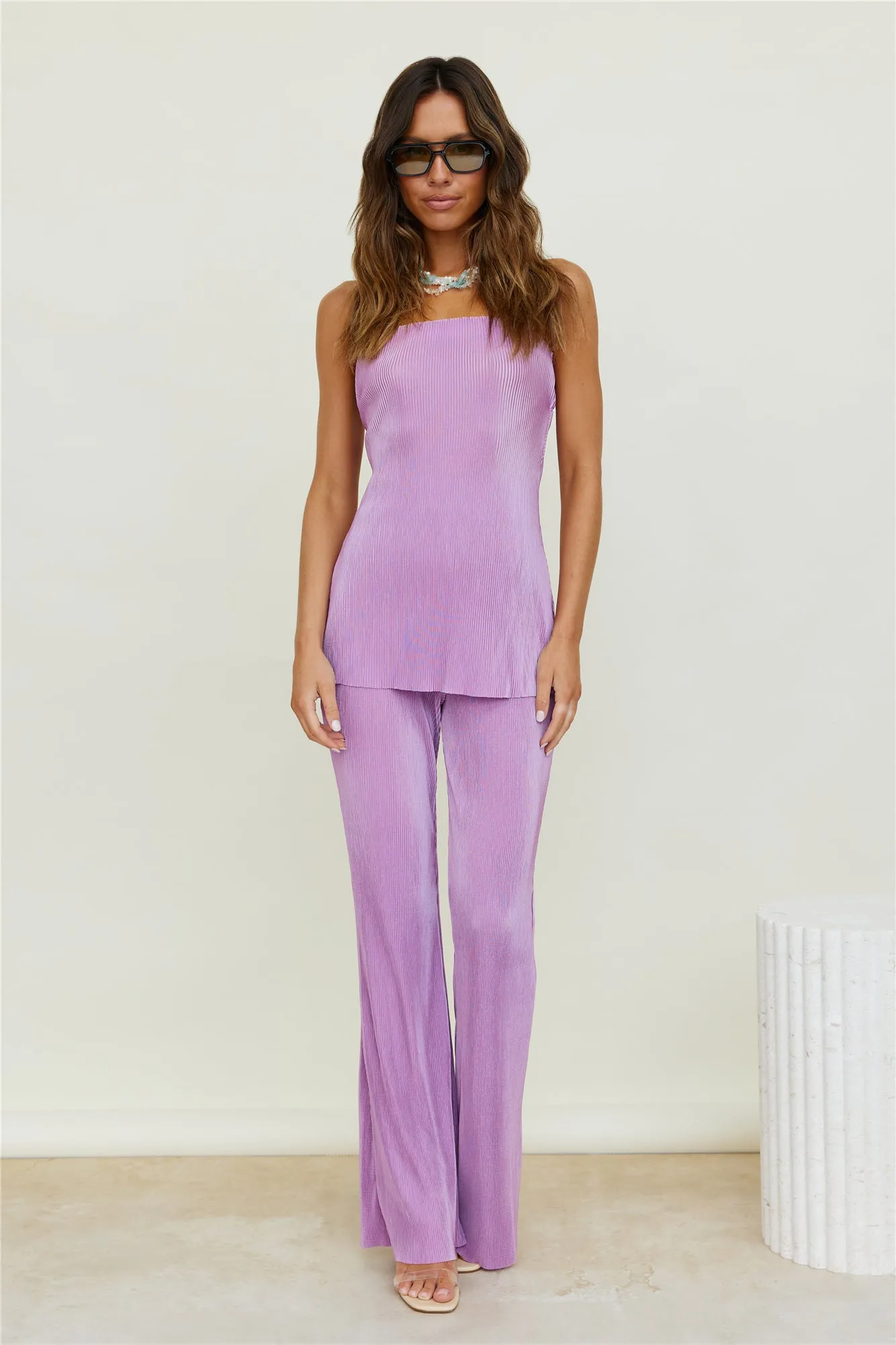 Clear Reason Pants Purple sold by Fortunate One product image thumbnail 3