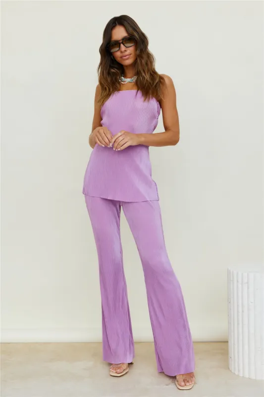 Clear Reason Pants Purple sold by Fortunate One