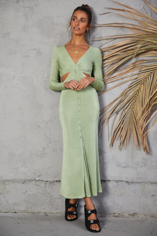 Going Forth Maxi Dress Green sold by Fortunate One