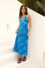 Beach Lounging Maxi Dress Blue sold by Fortunate One
