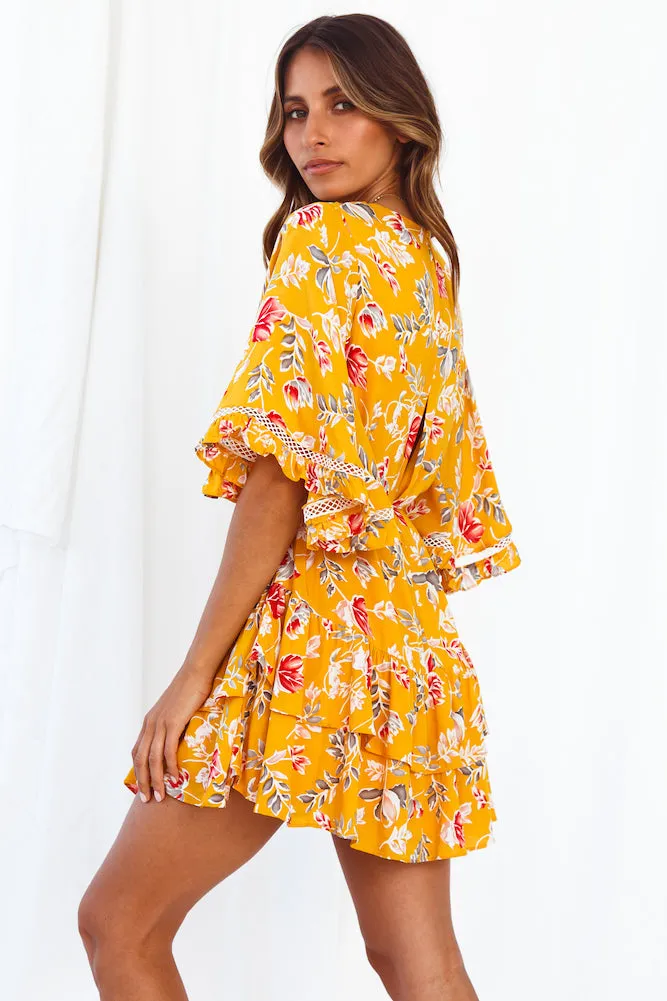 Cabernet Dress Mustard sold by Fortunate One product image thumbnail 5