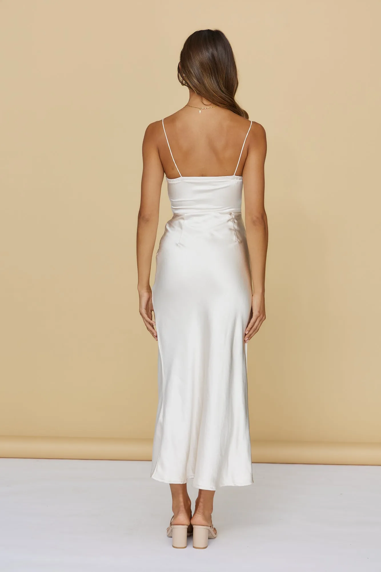 Just A Feeling Maxi Dress Champagne sold by Fortunate One product image thumbnail 4