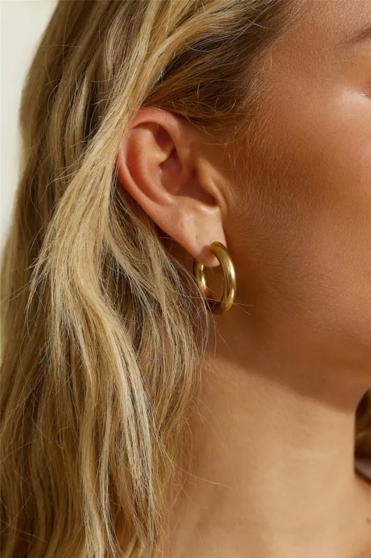 18K Gold Plated Always With You Earrings Gold sold by Fortunate One