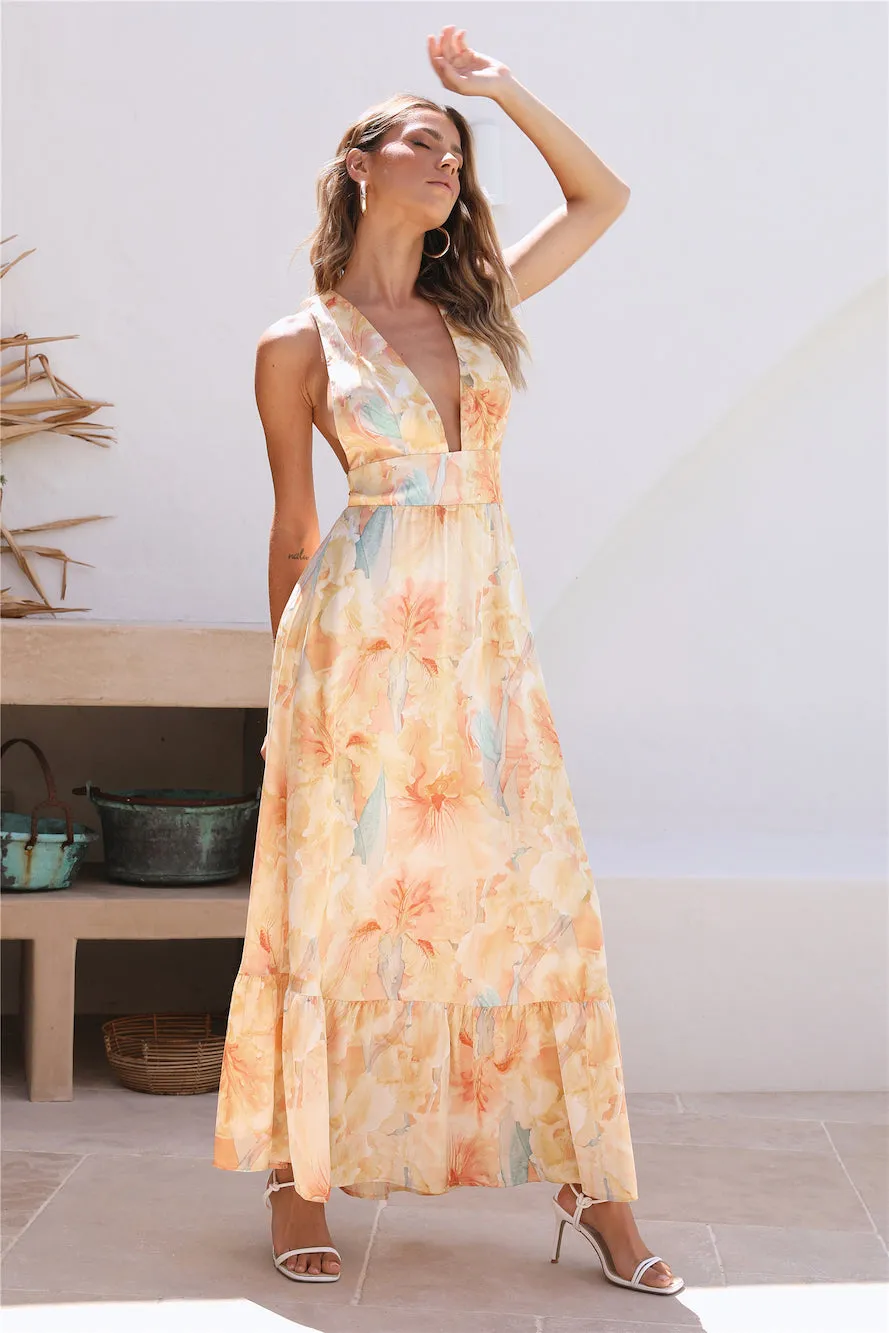 Time Passing Maxi Dress Yellow sold by Fortunate One